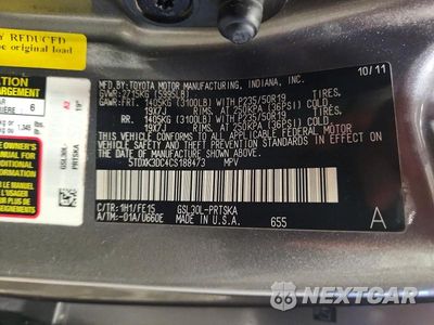 Zdjęcie 13 z 13 samochodu: 2012 TOYOTA SIENNA SPORT VIN:5TDXK3DC4CS188473 - miniatura