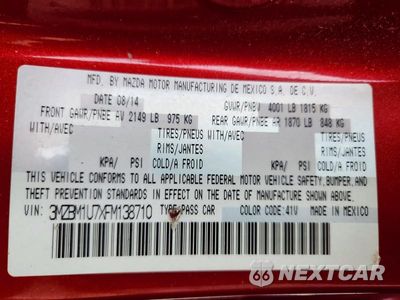 Zdjęcie 12 z 12 samochodu: 2015 MAZDA 3 SPORT VIN:3MZBM1U7XFM138710 - miniatura