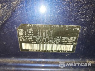Zdjęcie 13 z 13 samochodu: 2017 SUBARU IMPREZA SPORT VIN:4S3GTAM66H3710105 - miniatura