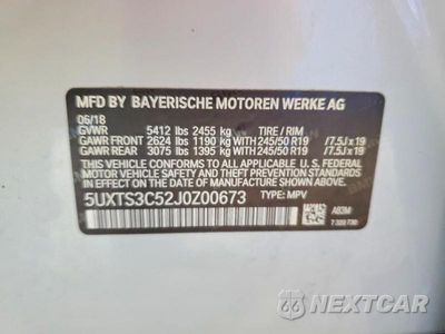 Zdjęcie 13 z 13 samochodu: 2018 BMW X3 XDRIVEM40I VIN:5UXTS3C52J0Z00673 - miniatura