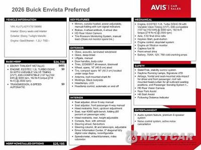 Zdjęcie 13 z 14 samochodu: 2026 BUICK ENVISTA PREFERRED VIN:KL47LAEPXTB136950 - miniatura