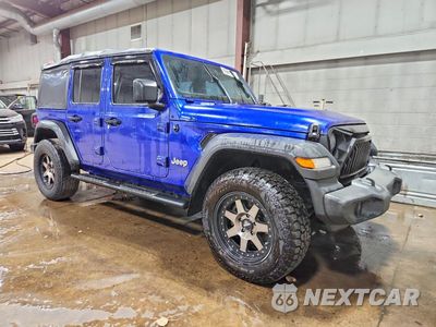 Czwarte zdjęcie samochodu z boku: 2018 JEEP WRANGLER UNLIMITED SPORT VIN:1C4HJXDN6JW201723 - miniatura