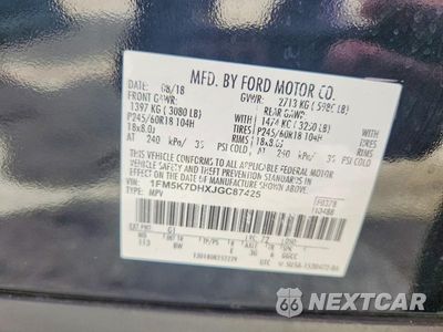 Zdjęcie 13 z 13 samochodu: 2018 FORD EXPLORER XLT VIN:1FM5K7DHXJGC87425 - miniatura