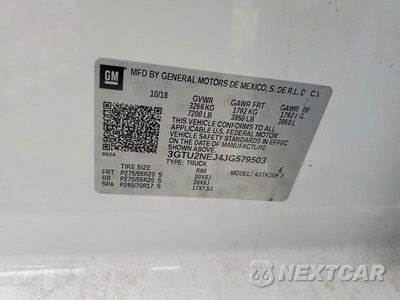 Zdjęcie 12 z 12 samochodu: 2018 GMC SIERRA K1500 SLT VIN:3GTU2NEJ4JG579503 - miniatura