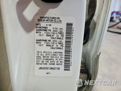 Zdjęcie 13 z 13 samochodu: 1999 INFINITI QX4 BASE VIN:JNRAR05Y1XW047196 - miniatura