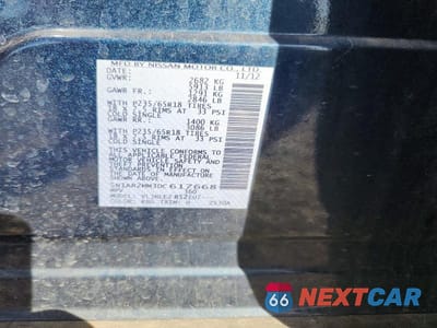 Zdjęcie 12 z 12 samochodu: 2013 NISSAN PATHFINDER S VIN:5N1AR2MM3DC617668 - miniatura