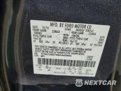 Zdjęcie 13 z 13 samochodu: 2011 FORD ESCAPE XLT VIN:1FMCU9D78BKA65484 - miniatura