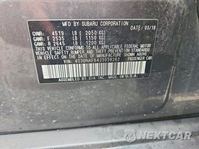 Zdjęcie 12 z 12 samochodu: 2018 SUBARU LEGACY 2.5I PREMIUM VIN:4S3BNAF64J3038262 - miniatura