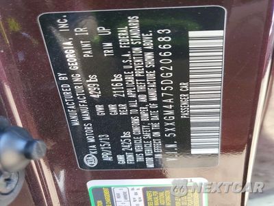 Zdjęcie 13 z 13 samochodu: 2013 KIA OPTIMA LX VIN:5XXGM4A75DG206683 - miniatura