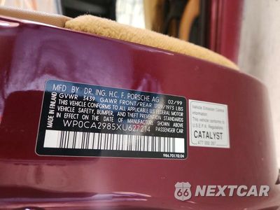 Zdjęcie 12 z 12 samochodu: 1999 PORSCHE BOXSTER VIN:WP0CA2985XU627214 - miniatura