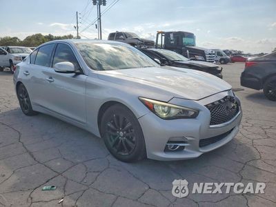 Czwarte zdjęcie samochodu z boku: 2014 INFINITI Q50 PREMIUM VIN:JN1BV7AP5EM685937 - miniatura