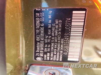 Zdjęcie 12 z 12 samochodu: 2003 BMW Z4 3.0 VIN:4USBT53493LU03774 - miniatura