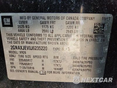 Zdjęcie 14 z 14 samochodu: 2018 CHEVROLET EQUINOX LT VIN:2GNAXJEV0J6235220 - miniatura