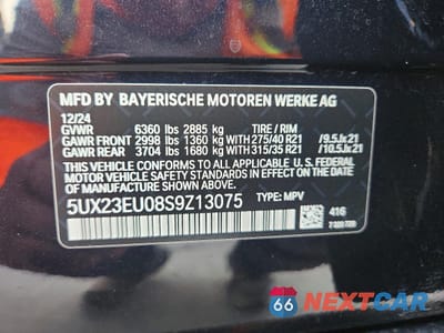 Zdjęcie 13 z 13 samochodu: 2025 BMW X5 XDRIVE40I VIN:5UX23EU08S9Z13075 - miniatura