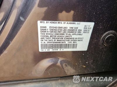 Zdjęcie 13 z 13 samochodu: 2017 HONDA PILOT EXL VIN:5FNYF5H80HB013675 - miniatura