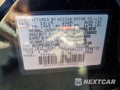 Zdjęcie 13 z 13 samochodu: 2019 NISSAN KICKS SR VIN:3N1CP5CU0KL514606 - miniatura