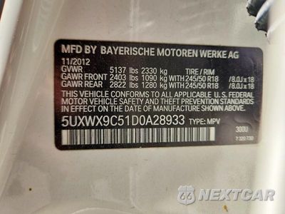 Zdjęcie 13 z 13 samochodu: 2013 BMW X3 XDRIVE28I VIN:5UXWX9C51D0A28933 - miniatura