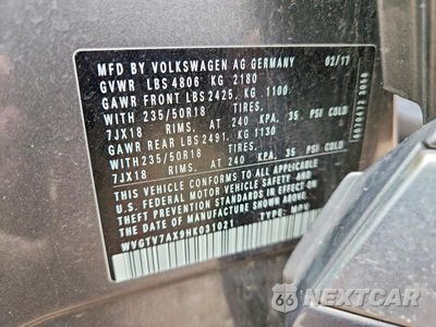 Zdjęcie 12 z 12 samochodu: 2017 VOLKSWAGEN TIGUAN SPORT VIN:WVGTV7AX9HK031021 - miniatura