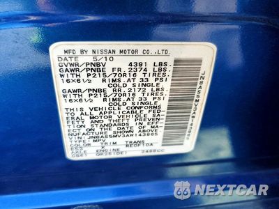 Zdjęcie 13 z 13 samochodu: 2010 NISSAN ROGUE S VIN:JN8AS5MV3AW143965 - miniatura
