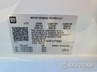 Zdjęcie 12 z 12 samochodu: 2026 GMC SIERRA K2500 HEAVY DUTY VIN:1GT5ULE74TF177282 - miniatura