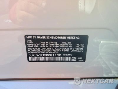 Zdjęcie 14 z 14 samochodu: 2022 BMW X7 XDRIVE40I VIN:5UXCW2C09N9L17781 - miniatura