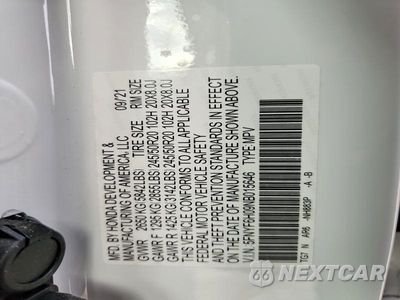 Zdjęcie 14 z 14 samochodu: 2022 HONDA PILOT ELITE VIN:5FNYF6H09NB015646 - miniatura