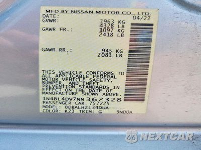 Zdjęcie 12 z 12 samochodu: 2022 NISSAN ALTIMA SV VIN:1N4BL4DV7NN367328 - miniatura