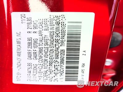 Zdjęcie 12 z 12 samochodu: 2021 HONDA ACCORD SPORT VIN:1HGCV1F39MA012526 - miniatura