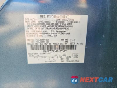 Zdjęcie 12 z 12 samochodu: 2010 FORD TAURUS SE VIN:1FAHP2DW5AG169549 - miniatura