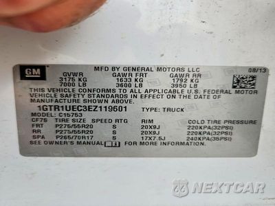 Zdjęcie 12 z 12 samochodu: 2014 GMC SIERRA C1500 SLE VIN:1GTR1UEC3EZ119601 - miniatura