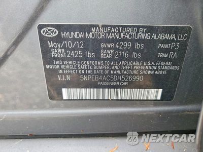 Zdjęcie 12 z 12 samochodu: 2013 HYUNDAI SONATA GLS VIN:5NPEB4AC5DH526990 - miniatura