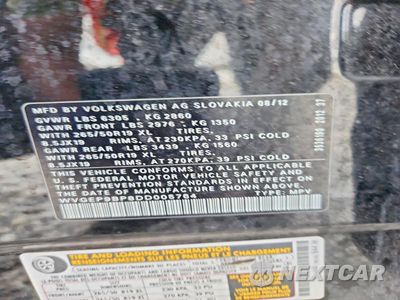 Zdjęcie 13 z 13 samochodu: 2013 VOLKSWAGEN TOUAREG V6 TDI VIN:WVGEP9BP8DD005764 - miniatura