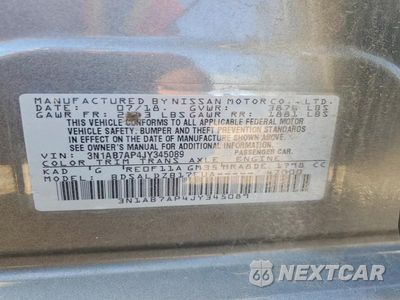 Zdjęcie 12 z 12 samochodu: 2018 NISSAN SENTRA SV VIN:3N1AB7AP4JY345089 - miniatura