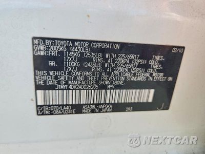 Zdjęcie 14 z 14 samochodu: 2010 TOYOTA RAV4 LIMITED VIN:JTMYF4DV2AD026205 - miniatura