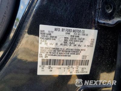 Zdjęcie 13 z 13 samochodu: 2013 FORD EDGE LIMITED VIN:2FMDK4KC0DBB49180 - miniatura