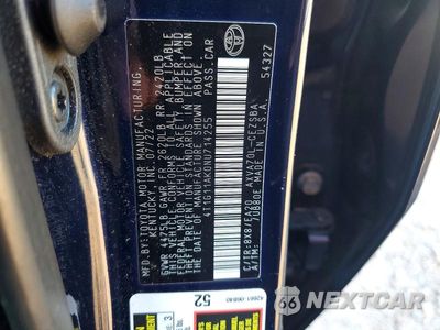 Zdjęcie 12 z 12 samochodu: 2022 TOYOTA CAMRY SE VIN:4T1G11AK0NU714255 - miniatura