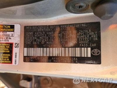 Zdjęcie 12 z 12 samochodu: 2020 TOYOTA CAMRY SE VIN:4T1G11AK0LU336371 - miniatura