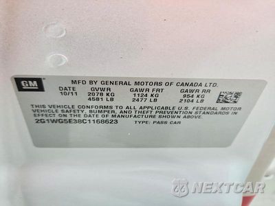 Zdjęcie 12 z 12 samochodu: 2012 CHEVROLET IMPALA LT VIN:2G1WG5E38C1168623 - miniatura