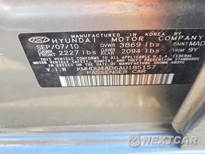 Zdjęcie 12 z 12 samochodu: 2010 HYUNDAI ELANTRA GLS VIN:KMHDU4AD6AU185157 - miniatura