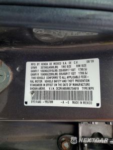 Zdjęcie 13 z 13 samochodu: 2009 HONDA CR-V EX VIN:3CZRE48599G704619 - miniatura