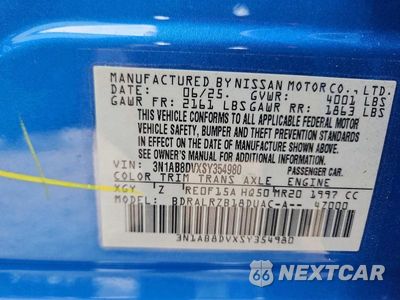 Zdjęcie 13 z 13 samochodu: 2025 NISSAN SENTRA SR VIN:3N1AB8DVXSY354980 - miniatura