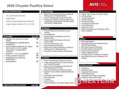 Zdjęcie 13 z 14 samochodu: 2026 CHRYSLER PACIFICA SELECT VIN:2C4RC1BGXTR230301 - miniatura