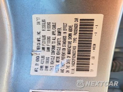 Zdjęcie 12 z 12 samochodu: 2017 HONDA ACCORD EXL VIN:1HGCR2F92HA207405 - miniatura