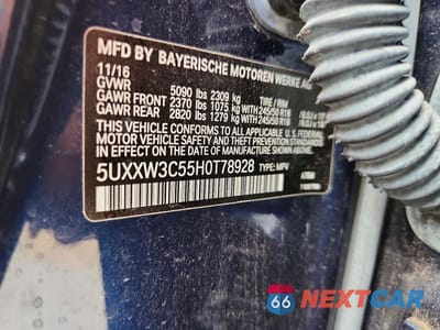 Zdjęcie 12 z 12 samochodu: 2017 BMW X4 XDRIVE28I VIN:5UXXW3C55H0T78928 - miniatura