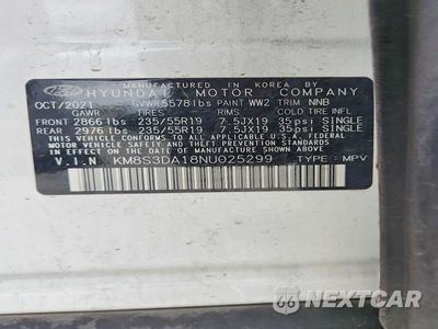 Zdjęcie 13 z 13 samochodu: 2022 HYUNDAI SANTA FE SEL PREMIUM VIN:KM8S3DA18NU025299 - miniatura