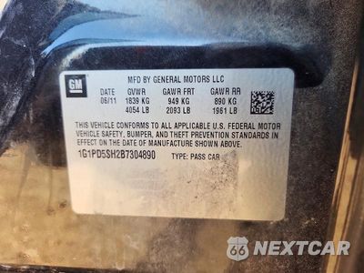 Zdjęcie 13 z 13 samochodu: 2011 CHEVROLET CRUZE LS VIN:1G1PD5SH2B7304890 - miniatura