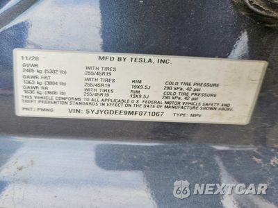 Zdjęcie 13 z 13 samochodu: 2021 TESLA MODEL Y VIN:5YJYGDEE9MF071067 - miniatura