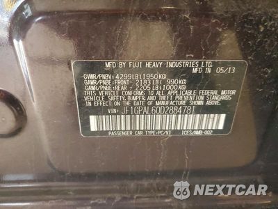 Zdjęcie 12 z 12 samochodu: 2013 SUBARU IMPREZA SPORT PREMIUM VIN:JF1GPAL60D2884781 - miniatura
