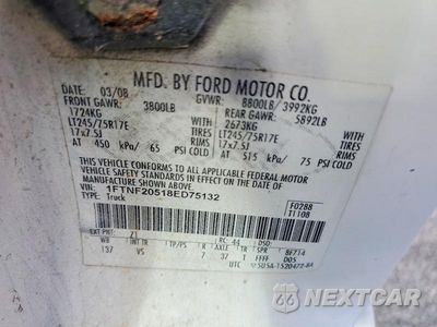 Zdjęcie 12 z 12 samochodu: 2008 FORD F250 SUPER DUTY VIN:1FTNF20518ED75132 - miniatura