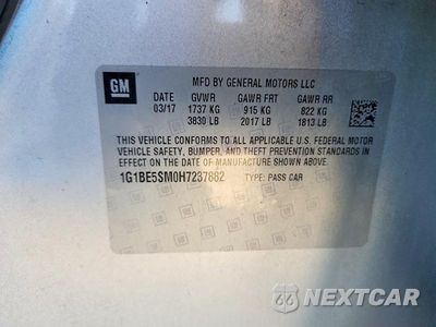 Zdjęcie 12 z 12 samochodu: 2017 CHEVROLET CRUZE LT VIN:1G1BE5SM0H7237882 - miniatura